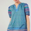 Fashion Floral Bohemian Top Women Short Sleeve Tops