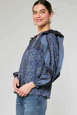 New Floral Constellation Blouse Women Long Sleeve Tops