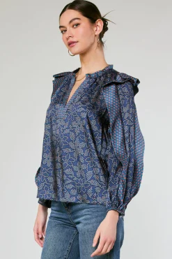 New Floral Constellation Blouse Women Long Sleeve Tops