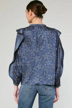 New Floral Constellation Blouse Women Long Sleeve Tops