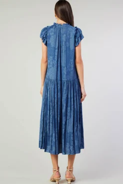Sale Floral Jacquard Maxi Dress Women Maxi Dresses