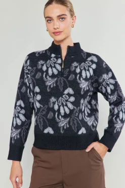 Online Floral Jacquard Sweater Women Knitwear | Sweaters