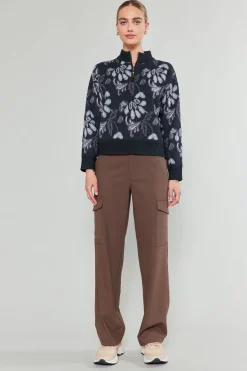 Online Floral Jacquard Sweater Women Knitwear | Sweaters
