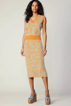 Hot Floral Knit Midi Skirt Women Knitwear | Skirts