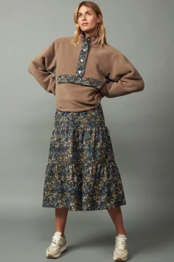 Discount Floral Midi Skirt Women Skirts