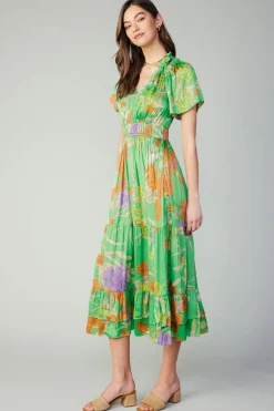 Discount Floral Pattern Maxi Dress Women Maxi Dresses
