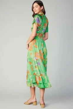 Discount Floral Pattern Maxi Dress Women Maxi Dresses