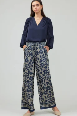 Online Floral Patterned Pull On Pants Women Pants