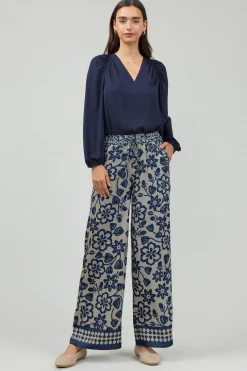 Online Floral Patterned Pull On Pants Women Pants
