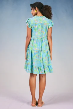 Online Floral Print Tiered Mini Dress Women Mini Dresses