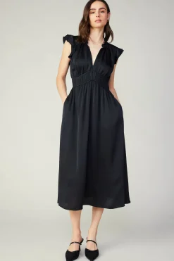 Clearance Florence Ruffled Midi Dress Women Midi Dresses
