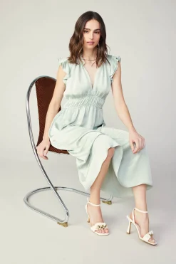 Clearance Florence Ruffled Midi Dress Women Midi Dresses