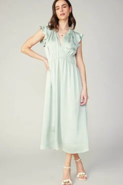 Clearance Florence Ruffled Midi Dress Women Midi Dresses