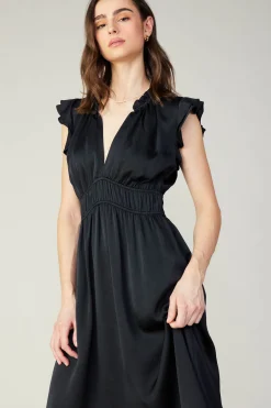 Clearance Florence Ruffled Midi Dress Women Midi Dresses