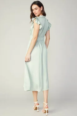 Clearance Florence Ruffled Midi Dress Women Midi Dresses