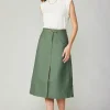Discount Front Slit Midi Skirt Women Skirts