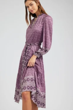 Sale Geo Printed Belted Midi Dress Women Maxi Dresses | Midi Dresses