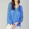 Hot Geometric Patterned Blouse Women Long Sleeve Tops
