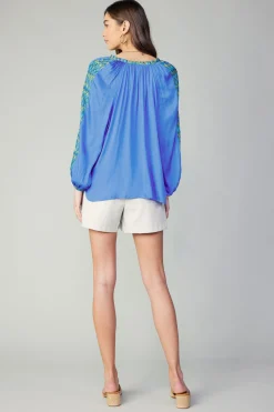 Hot Geometric Patterned Blouse Women Long Sleeve Tops