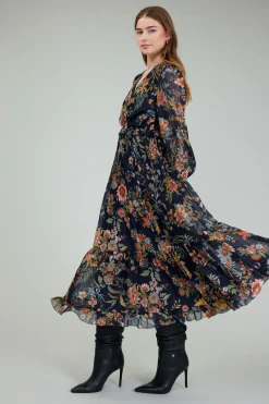 Hot Glimmer Botanical Maxi Dress Women Maxi Dresses