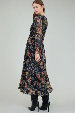 Hot Glimmer Botanical Maxi Dress Women Maxi Dresses