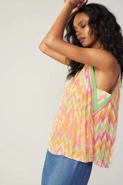 Fashion Gradient Chevron Tank Women Sleeveless Tops