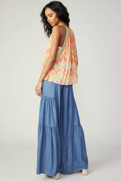 Fashion Gradient Chevron Tank Women Sleeveless Tops