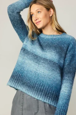 Outlet Gradient Sweater Top Women Sweaters