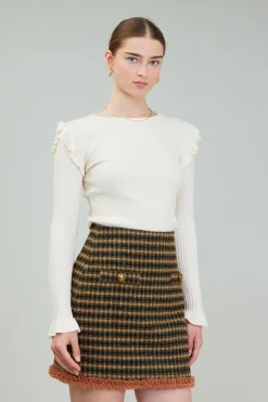 Online Houndstooth Mini Skirt Women Skirts