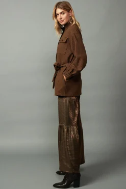 Online Houndstooth Oversized Jacket Women Coats & Jackets