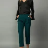 New Houndstooth Patterned Straight Pants Women Pants