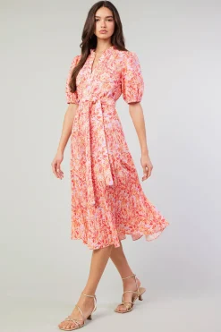 Hot Ilana Pleated Midi Dress Women Midi Dresses