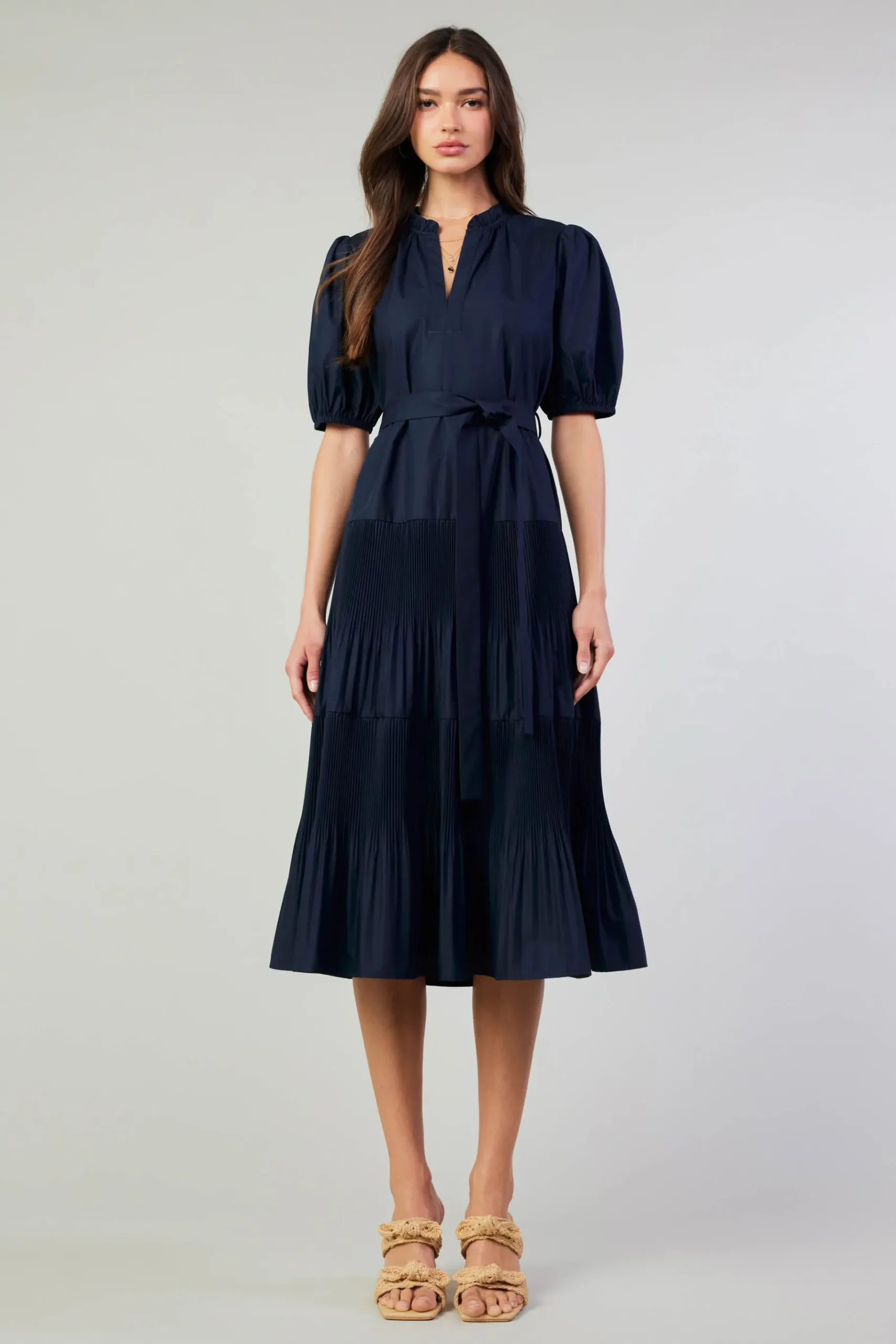 Online Ilana Pleated Midi Dress Women Midi Dresses