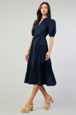 Online Ilana Pleated Midi Dress Women Midi Dresses