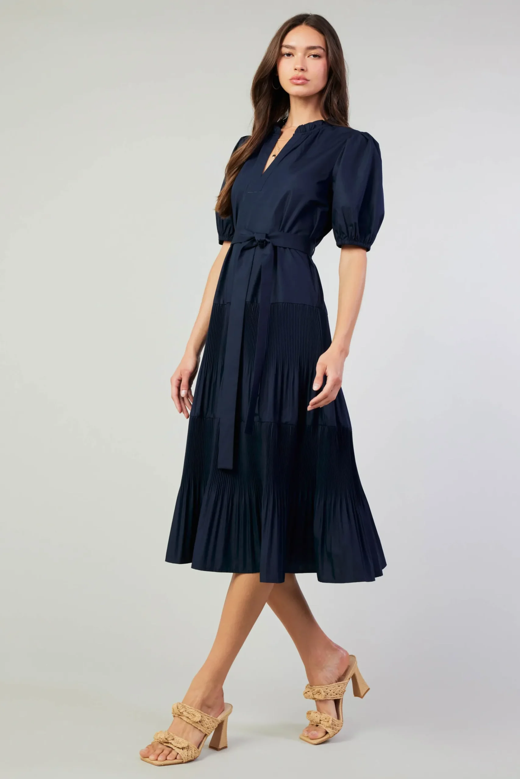 Online Ilana Pleated Midi Dress Women Midi Dresses