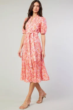 Hot Ilana Pleated Midi Dress Women Midi Dresses