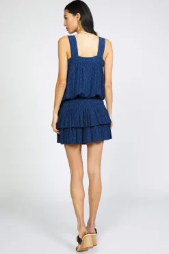 Hot Jacquard Pintuck Mini Dress Women Mini Dresses