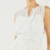 Best Keyhole Organza Top Women Sleeveless Tops
