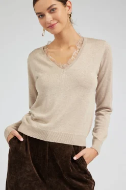 Clearance Lace Detail Sweater Top Women Knitwear | Sweaters