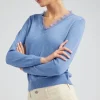 Hot Lace Detail Sweater Top Women Knitwear | Sweaters