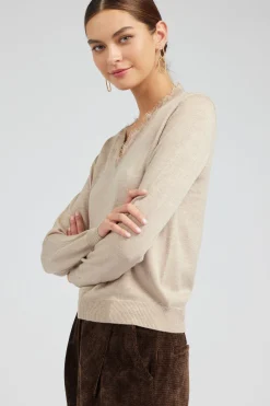 Clearance Lace Detail Sweater Top Women Knitwear | Sweaters