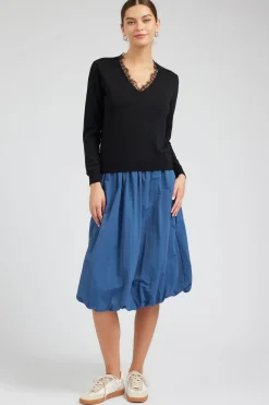 Online Lace Detail Sweater Top Women Knitwear | Sweaters