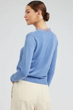 Hot Lace Detail Sweater Top Women Knitwear | Sweaters