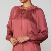 Online Lace Panel Blouse Women Long Sleeve Tops