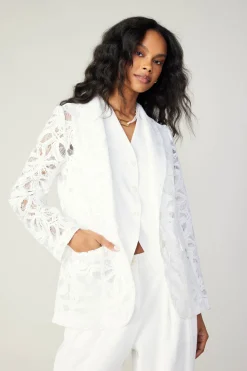 Online Lace Single Breasted Blazer Women Coats & Jackets