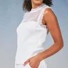 Outlet Lace Yoke Top Women Knitwear | Sleeveless Tops