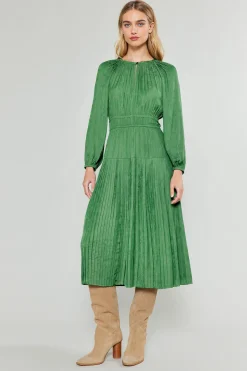 New Laraline Paisley Jacquard Midi Dress Women Midi Dresses