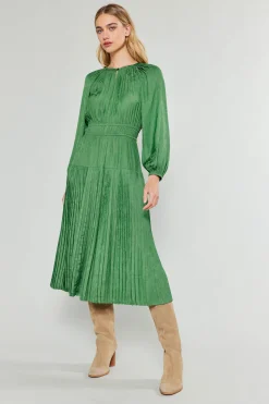 New Laraline Paisley Jacquard Midi Dress Women Midi Dresses