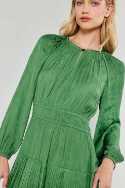 New Laraline Paisley Jacquard Midi Dress Women Midi Dresses