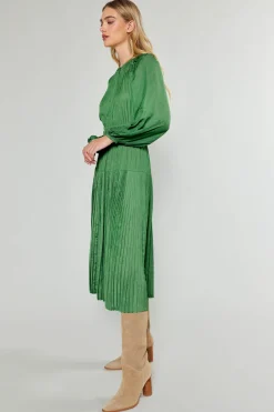 New Laraline Paisley Jacquard Midi Dress Women Midi Dresses